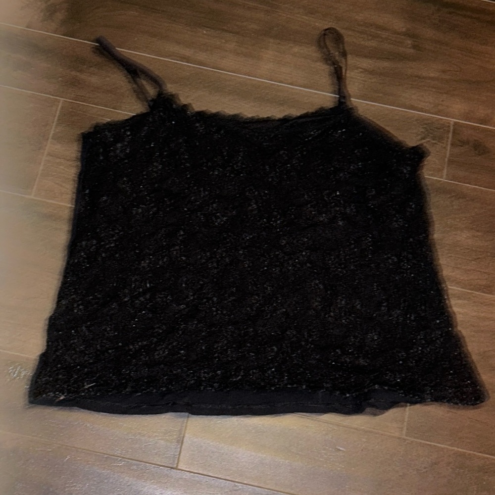 Elle Black Lace Overlay Camisole - Used